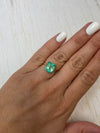 5.32 Carat 10x10 Glowy Green Natural Loose Colombian Emerald-Asscher Cut