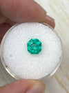 1.50 Carat 7x7 Bluish Green Octagon Cut Natural Unset Colombian Emerald
