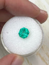 1.50 Carat 7x7 Bluish Green Octagon Cut Natural Unset Colombian Emerald