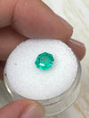 1.50 Carat 7x7 Bluish Green Octagon Cut Natural Unset Colombian Emerald