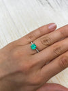 1.50 Carat 7x7 Bluish Green Octagon Cut Natural Unset Colombian Emerald