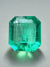 4.72 Carat 11x10 Spready Bluish Natural Loose Colombian Emerald-Asscher Cut