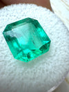4.72 Carat 11x10 Spready Bluish Natural Loose Colombian Emerald-Asscher Cut