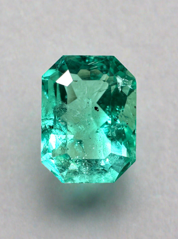 5.15 Carat 12x9 Lustrous Natural Loose Colombian Emerald-Classic Emerald Cut