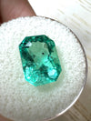 5.15 Carat 12x9 Lustrous Natural Loose Colombian Emerald-Classic Emerald Cut