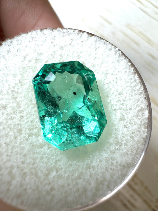 5.15 Carat 12x9 Lustrous Natural Loose Colombian Emerald-Classic Emerald Cut