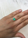 1.64 Carat 7.4x7.3 Yellowish Green Asscher Cut Natural Unset Colombian Emerald