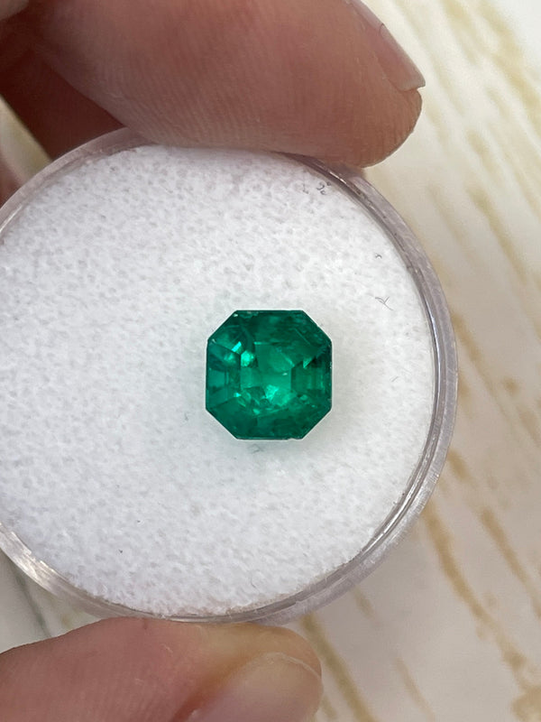 1.78 Carat 7x7 AAA+ Captivating Natural Loose Colombian Emerald-Asscher Cut