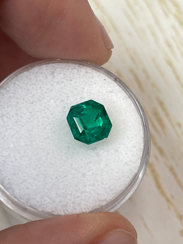 1.78 Carat 7x7 AAA+ Captivating Natural Loose Colombian Emerald-Asscher Cut