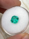 1.79 Carat 7.5x7 Crystalline Green Asscher Cut Natural Unset Colombian Emerald