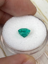 1.79 Carat 7.5x7 Crystalline Green Asscher Cut Natural Unset Colombian Emerald