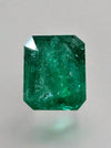 5.68 Carat 11.3x9.3 Medium Deep Green Natural Loose Zambian- Emerald Cut