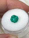 1.80 Carat 7.3x7.3 AAA+ Muzo Green Asscher Cut Natural Unset Colombian Emerald