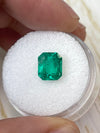 1.94 Carat 8.5x7 Freckled Green Natural Loose Colombian Emerald- Emerald Cut