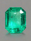 7.06 Carat 12x9.5 GLOWING Bluish Green Loose Colombian Emerald- Emerald Cut