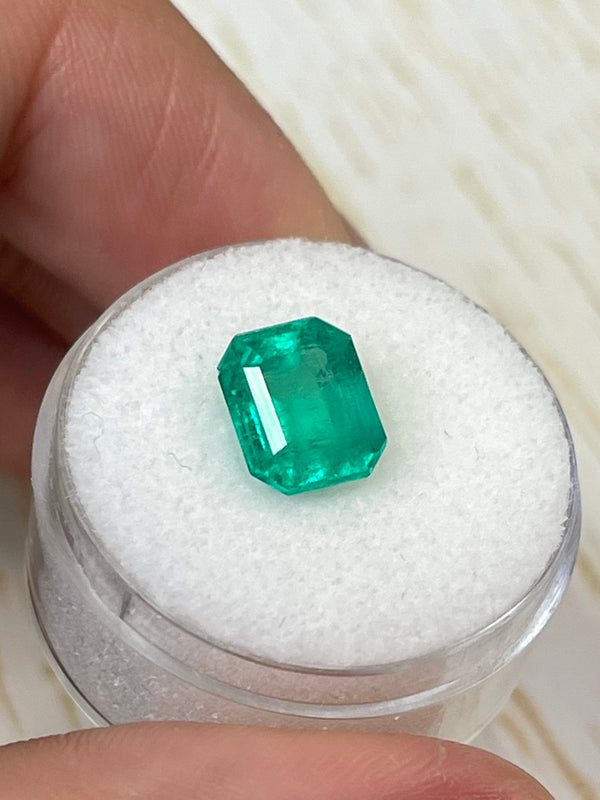 2.93 Carat 9x8 Stunning Natural Loose Colombian Emerald- Emerald Cut