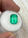4.70 Carat 11x9 Yellowish Green Natural Loose Colombian Emerald-Classic Emerald Cut