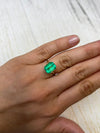 4.70 Carat 11x9 Yellowish Green Natural Loose Colombian Emerald-Classic Emerald Cut