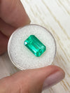 5.26 Carat 12.5x8.2 Yellowish Green Natural Loose Colombian Emerald- Emerald Cut