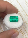 5.26 Carat 12.5x8.2 Yellowish Green Natural Loose Colombian Emerald- Emerald Cut