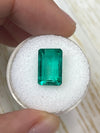 5.63 Carat 13x8 VS Bluish Green Natural Loose Colombian Emerald- Emerald Cut