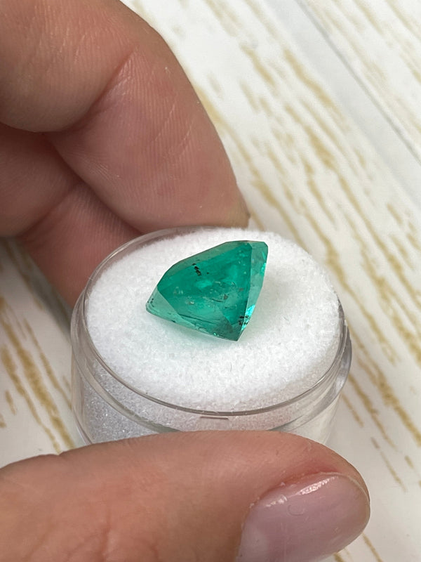 9.03 Carat 12.5x12.5 HUGE Green Natural Loose Colombian Emerald-Asscher Cut