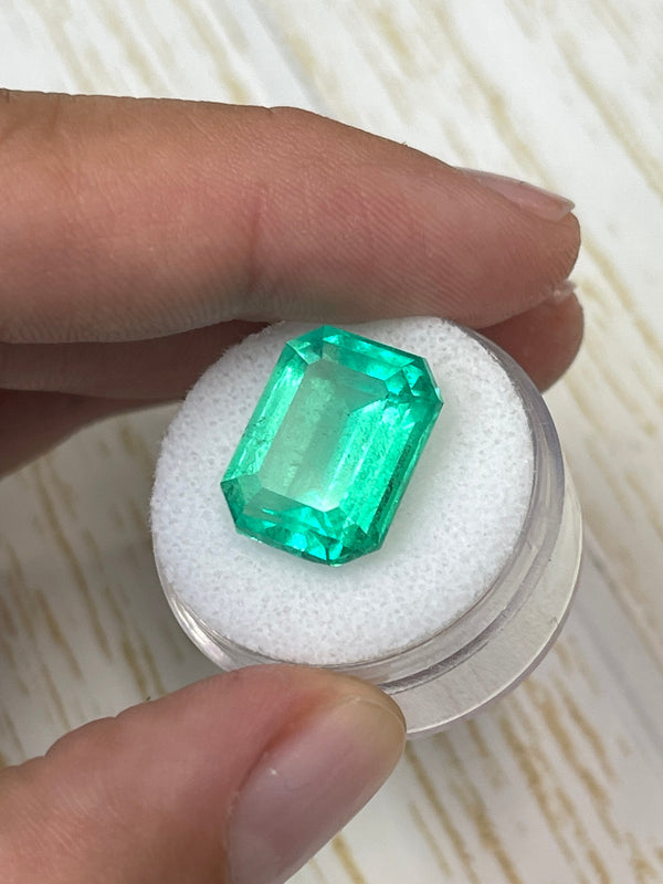 Large 12.11 Carat GIA Certified 16x12 Classic Natural Loose Colombian Emerald- Emerald Cut