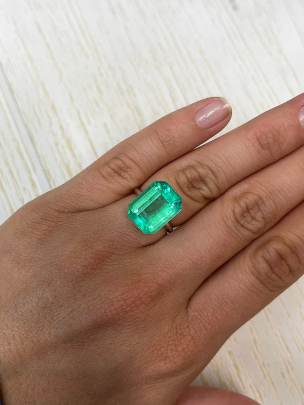 Large 12.11 Carat GIA Certified 16x12 Classic Natural Loose Colombian Emerald- Emerald Cut