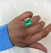 Large 12.11 Carat GIA Certified 16x12 Classic Natural Loose Colombian Emerald- Emerald Cut