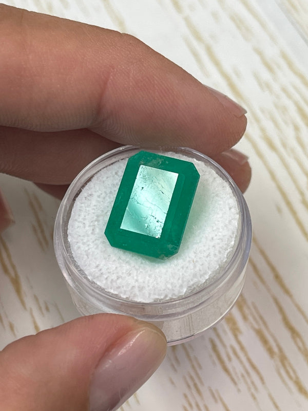 Large 12.13 Carat 15.5x11.5 Fine Natural Loose Colombian Emerald- Emerald Cut