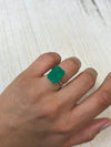 Large 12.13 Carat 15.5x11.5 Fine Natural Loose Colombian Emerald- Emerald Cut