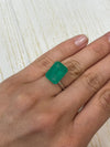 Large 12.13 Carat 15.5x11.5 Fine Natural Loose Colombian Emerald- Emerald Cut