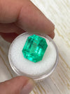 Large 13.22 Carat GIA CERTIFIED 15x13 Muzo Yellowish Green Natural Loose Colombian Emerald- Emerald Cut