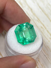 Large 16.09 Carat 15.4x14.8 Yellowish Green Natural Loose Colombian- Asscher Cut