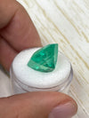 Large 16.09 Carat 15.4x14.8 Yellowish Green Natural Loose Colombian- Asscher Cut