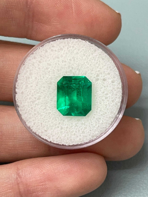 4.12 Carat AAA Vivid Muzo Natural Loose Colombian Emerald-Emerald Cut