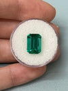4.10 Carat AAA+ Crystal Clean Vivid Bluish Green Natural Loose Brazilian Emerald