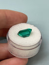 4.10 Carat AAA+ Crystal Clean Vivid Bluish Green Natural Loose Brazilian Emerald