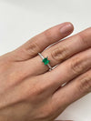 0.62 Carat 5x4 AAA+ Fine Loose Colombian Emerald-Emerald Cut