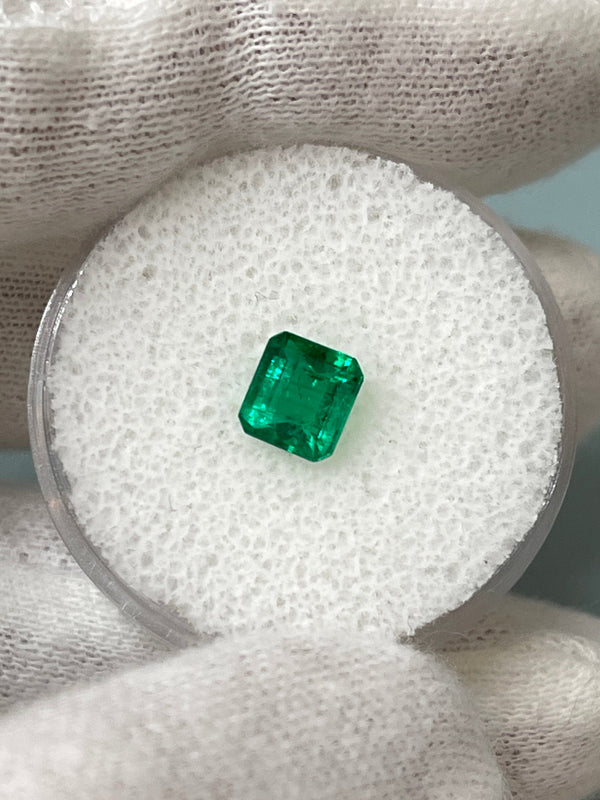 0.90 Carat 5.8x5.4 AAA+ Fine Loose Colombian Emerald-Asscher Cut