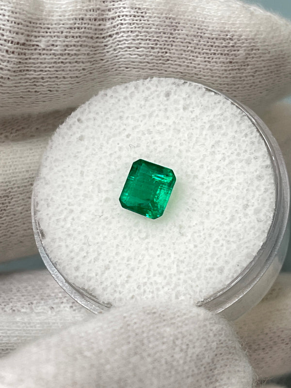 0.90 Carat 5.8x5.4 AAA+ Fine Loose Colombian Emerald-Asscher Cut