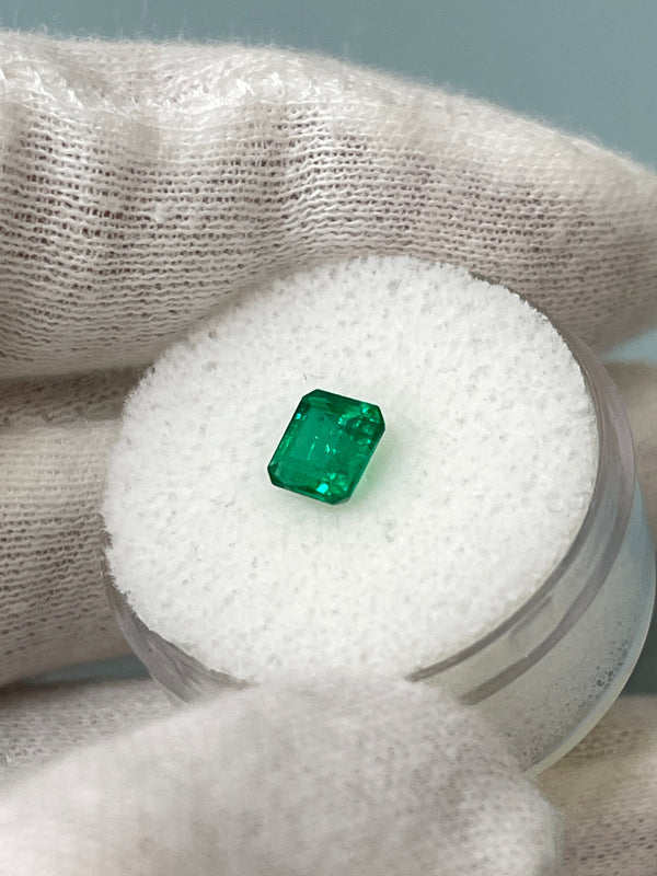 0.90 Carat 5.8x5.4 AAA+ Fine Loose Colombian Emerald-Asscher Cut