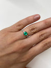 0.90 Carat 5.8x5.4 AAA+ Fine Loose Colombian Emerald-Asscher Cut