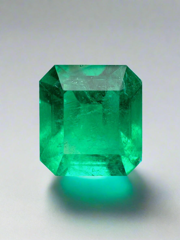 2.90 Carat Vivid Green Natural Loose Colombian Emerald- Emerald Cut