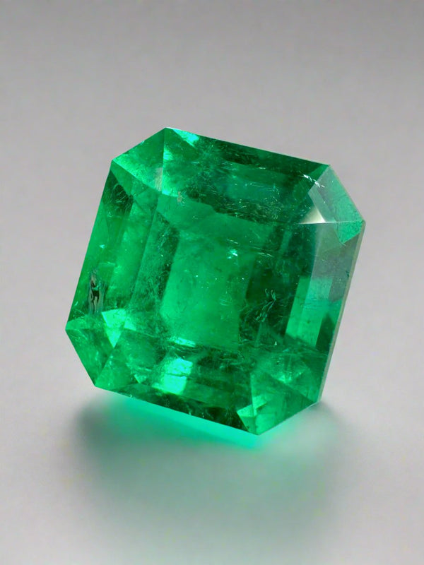 3.37 Carat AAA Vivid Muzo Natural Loose Colombian Emerald-Asscher Cut