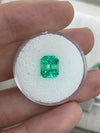 2.59 Carat Natural Colombian Emerald 9x7 Emerald Cut Yellowish Green Loose Gemstone