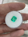 2.59 Carat Natural Colombian Emerald 9x7 Emerald Cut Yellowish Green Loose Gemstone