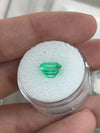 2.59 Carat Natural Colombian Emerald 9x7 Emerald Cut Yellowish Green Loose Gemstone