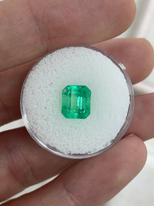 2.82 Carat Colombian Emerald Chunky Cut 8.5x7.4mm Crystal Clear Loose Natural Gemstone