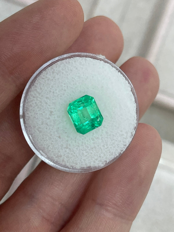 2.82 Carat Colombian Emerald Chunky Cut 8.5x7.4mm Crystal Clear Loose Natural Gemstone